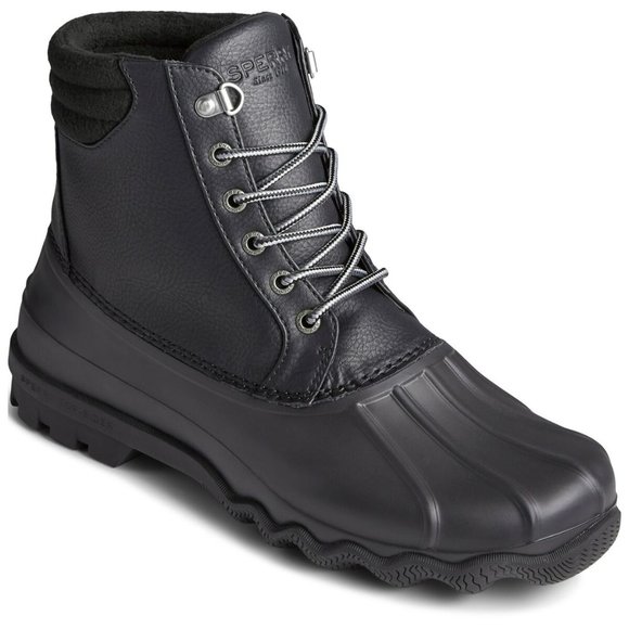 Men's Sperry Avenue Duck Boot Black Size 10.5 STS23428 - Picture 1 of 8